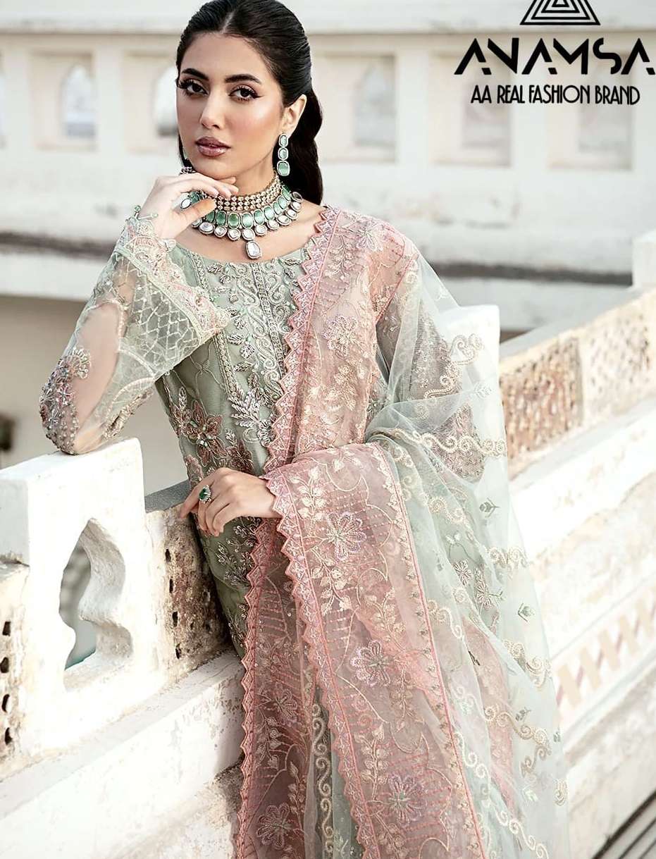 D No-298 Semi Stitched Anamsa